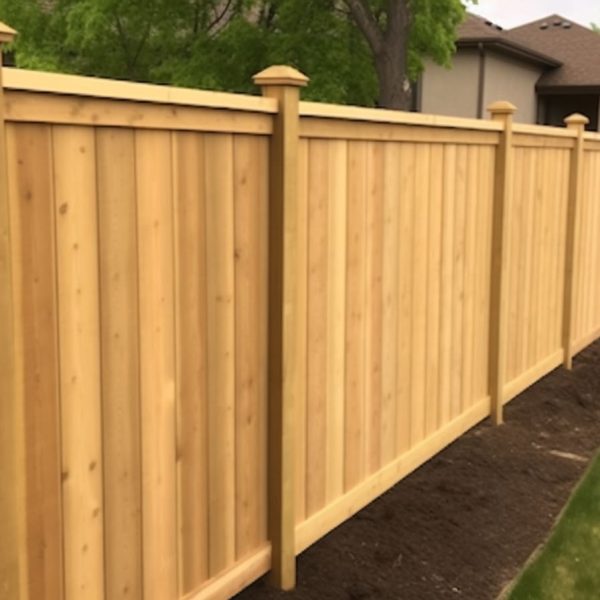 Vertical Board Wood Fence